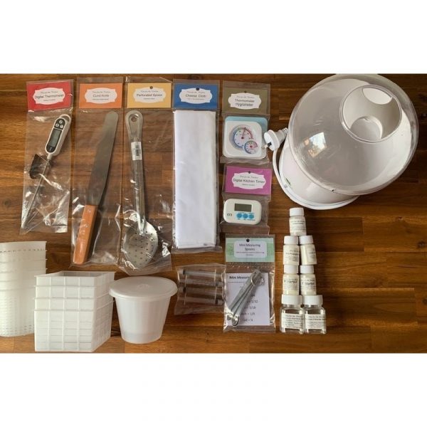 Full Cheese & Yoghurt Equipment & Culture Kit with 2 Litre Yoghurt Maker